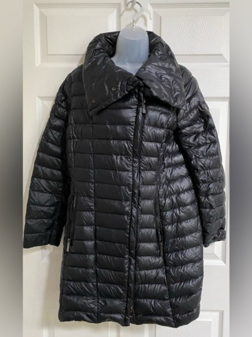 MICHAEL Michael Kors Asymmetrical BlackCoat Puffer Packable Parka size Large